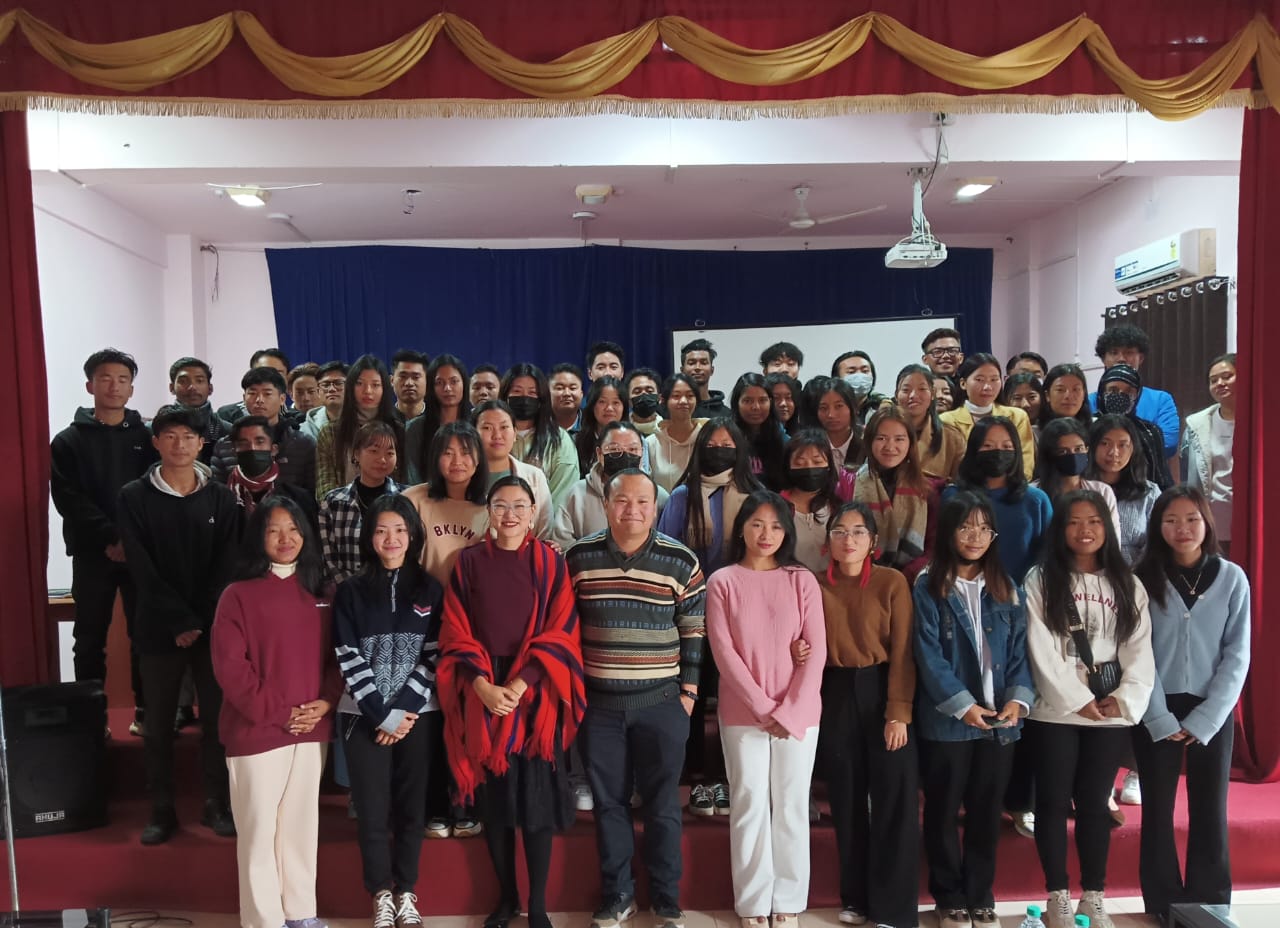 The department of Linguistics ICFAI University Nagaland conducted a seminar on January 17, 2024 with Dr. Savio Megolhuto Meyase