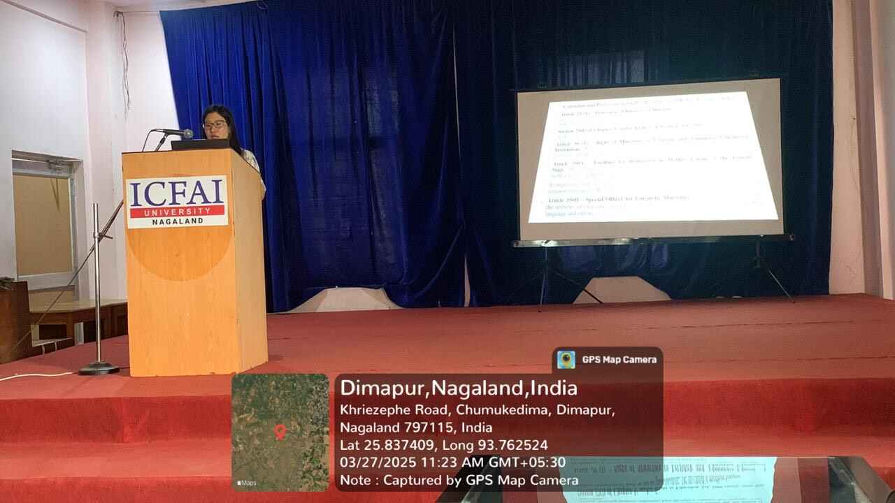 ICFAI University Nagaland conducts Kairos Lecture on “Mother Tongue: Why it Matters”