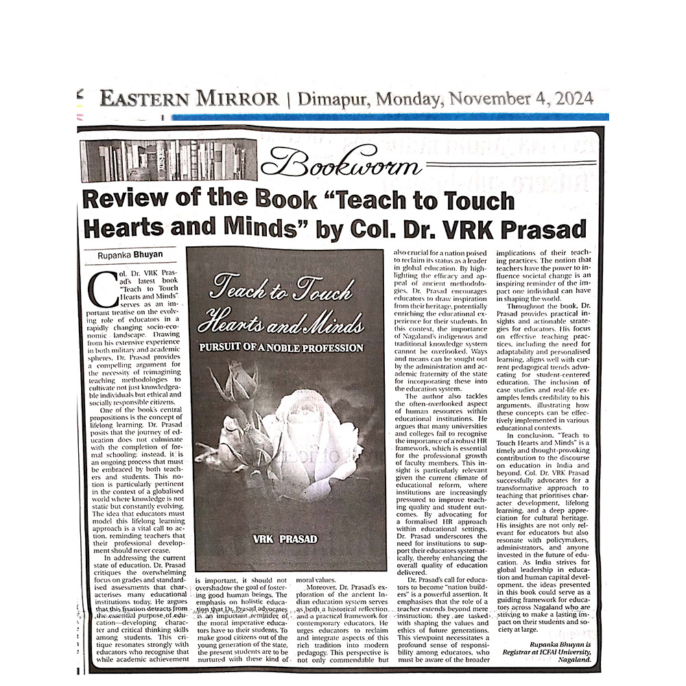 Review of the book "Teach to Touch Hearts and Minds" 