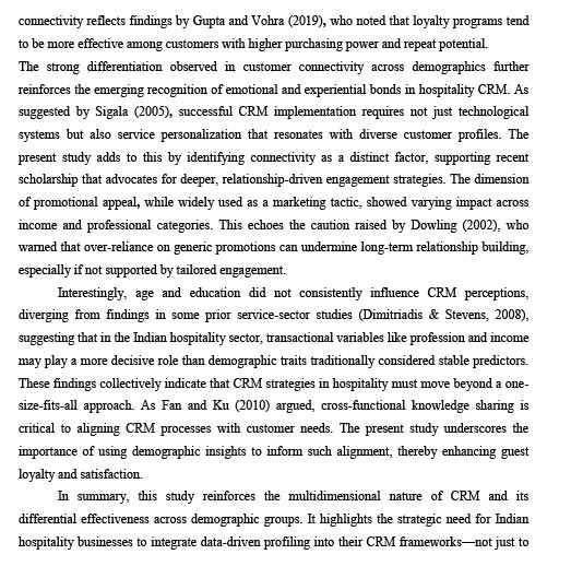 Demographic Determinants of CRM Dimensions